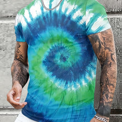 Breathable Tie Dye T Shirt Men Women 3D Digital Print Active Stretchy