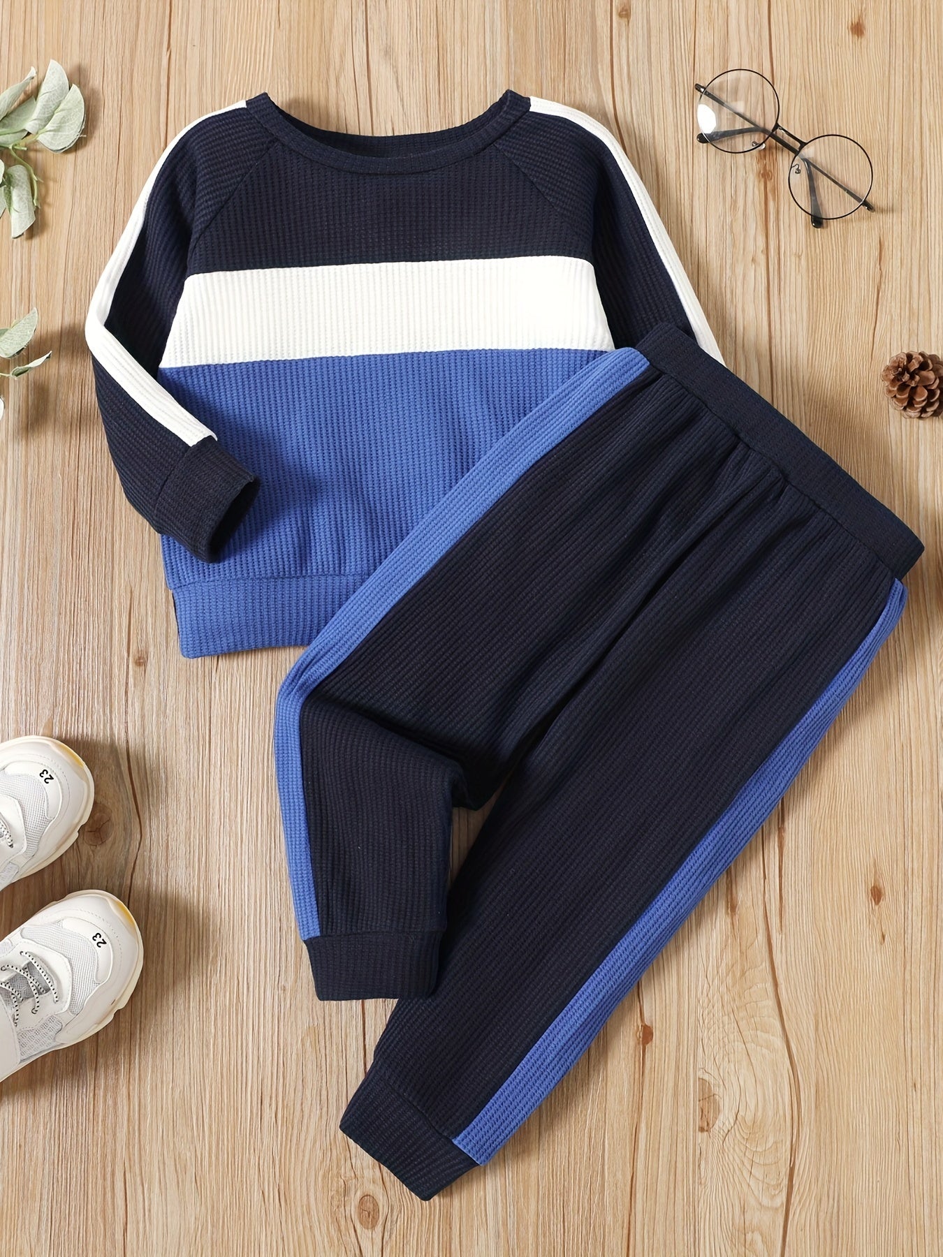 Toddler Boy's Sweatshirt & Sweatpants Set for Spring Fall