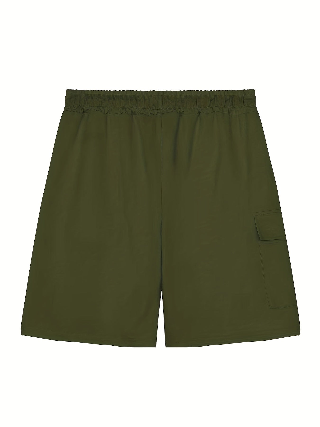 Boston Letter Print Men's Cargo Shorts Lightweight Drawstring Work Pants