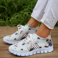 Women's Print Shock-absorbing Running Shoes Comfortable Outdoor Sports Shoes