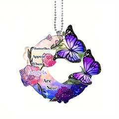 Alphabet Moon Butterfly Car Interior Pendant Home Wall Hanging