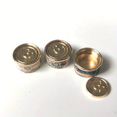 3pcs Dollhouse Pet Food Jar Set Mini Dollhouse Decorations Aluminum Alloy
