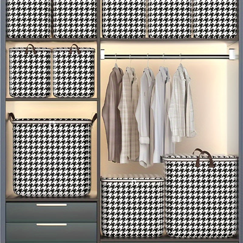 Quilts Storage Box with Lids & Handles - Storage Basket for Clothes Blankets