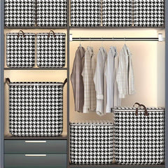 Quilts Storage Box with Lids & Handles - Storage Basket for Clothes Blankets