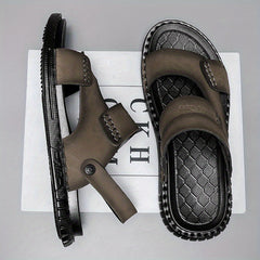 Men's Casual Sandals Slingback PU Slippers Summer Outdoor Walking Shoes