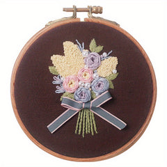 Embroidery Material Bag for Beginners DIY Flower Embroidery