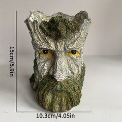 Funny Face Head Planter Resin Succulent Pot Indoor Outdoor