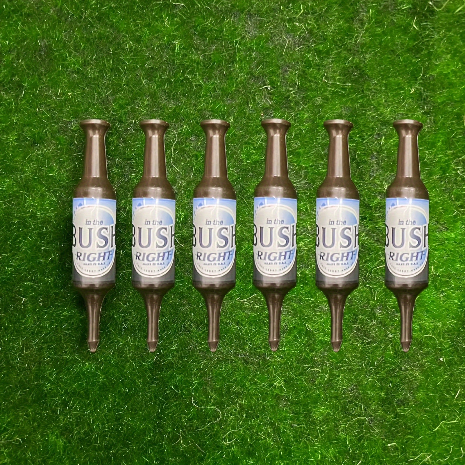 6pcs Beer Bottle Golf Tees - Unbreakable Plastic Golf Tee Set
