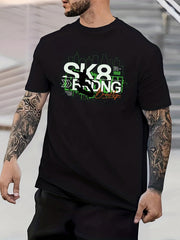 Skater Boy California Print Men's Graphic Crew Neck T-shirt