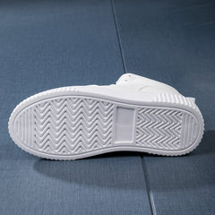 Women's Solid Medium Tube Sneakers Lightweight Sport Skate Shoes