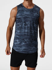 Men's Camo Tank Top for Summer Fitness & Workouts