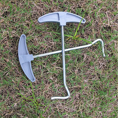 Tent Peg Extractor Ground Hook Remover Comfort Grip Camping Outdoors