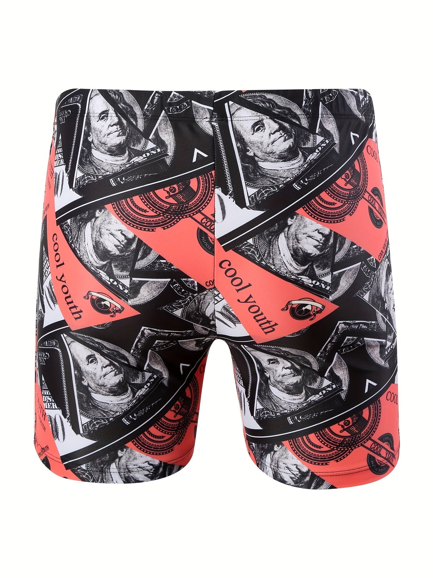100 Dollar Bill Print Shorts Casual Summer Pool Beach Shorts