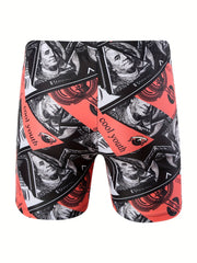 100 Dollar Bill Print Shorts Casual Summer Pool Beach Shorts