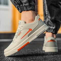 Men's Lace up Mesh Sneakers Skate Shoes With Good Traction