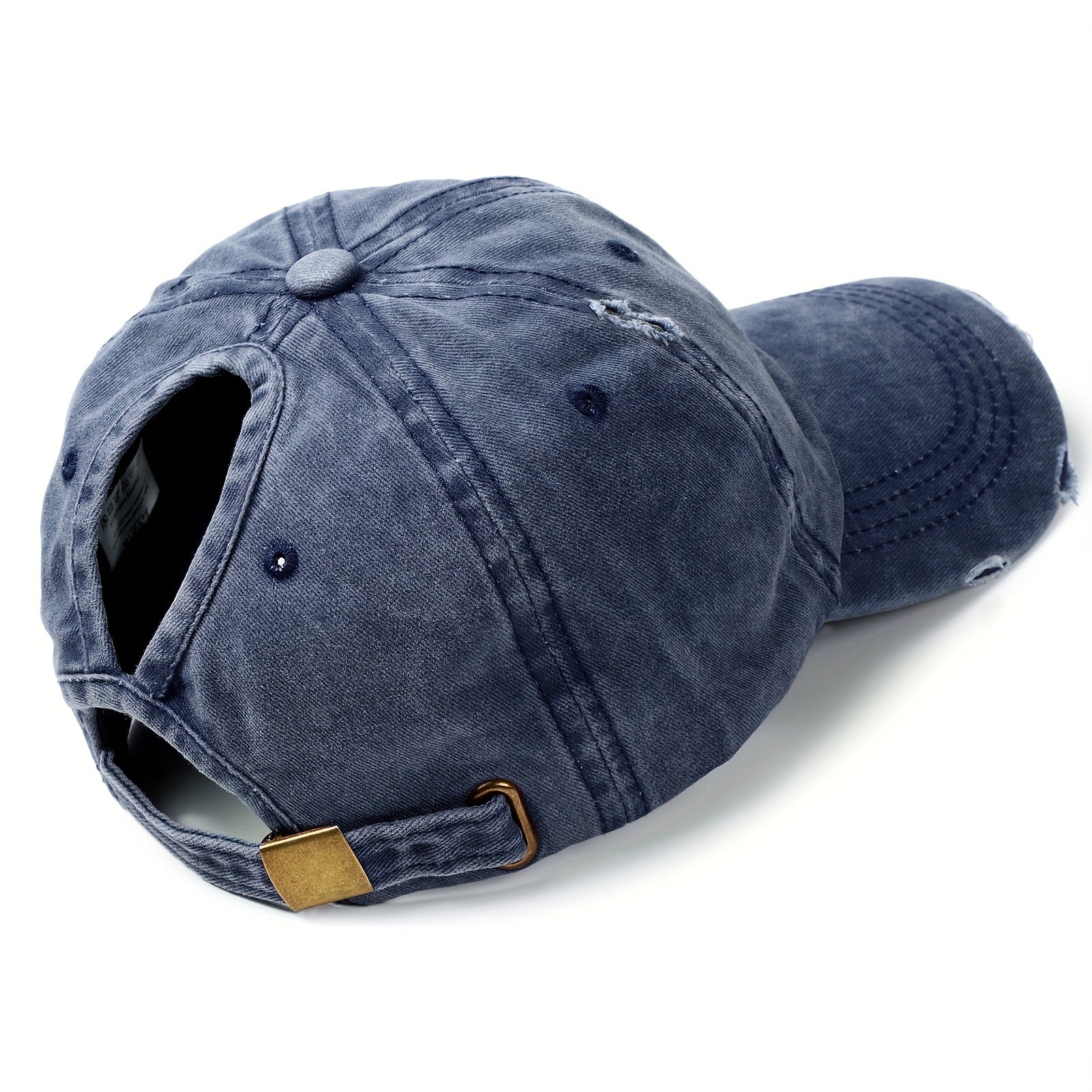 Summer Sunscreen Men's Baseball Cap with Ponytail Design
