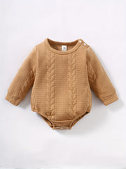 Newborn Baby Boy Knitted Romper