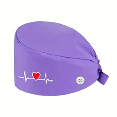 Work Cap Unisex Adjustable Working Hat With Sweatband Solid Surgical Caps