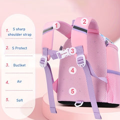 Sweet Unicorn Pattern Backpack for Kids - Girls School Bag