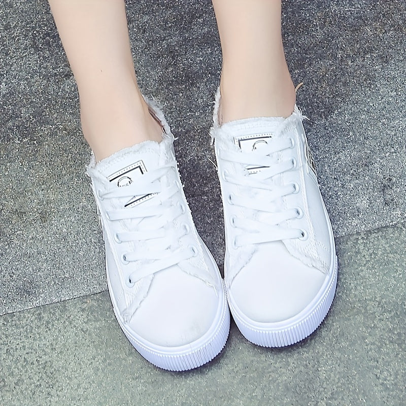 Women's Canvas Lace Up Shoes Lightweight Casual Walking Shoes