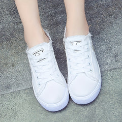 Women's Canvas Lace Up Shoes Lightweight Casual Walking Shoes
