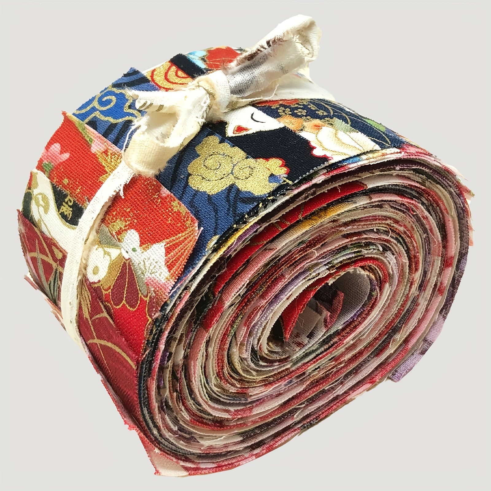 25pcs 5.84x4.49 Cotton Fabric Roll Quilting Printed Craft Bundle Flower