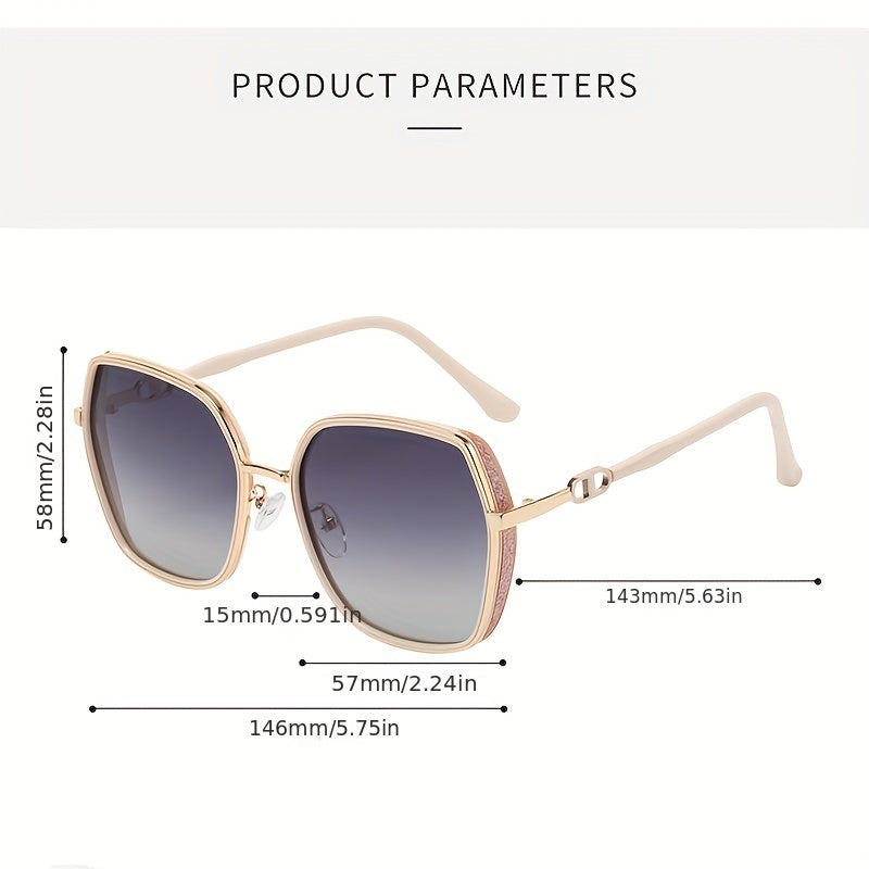 Large Polygon Sunglasses Glitter UV400 Sun Shades Glasses Women
