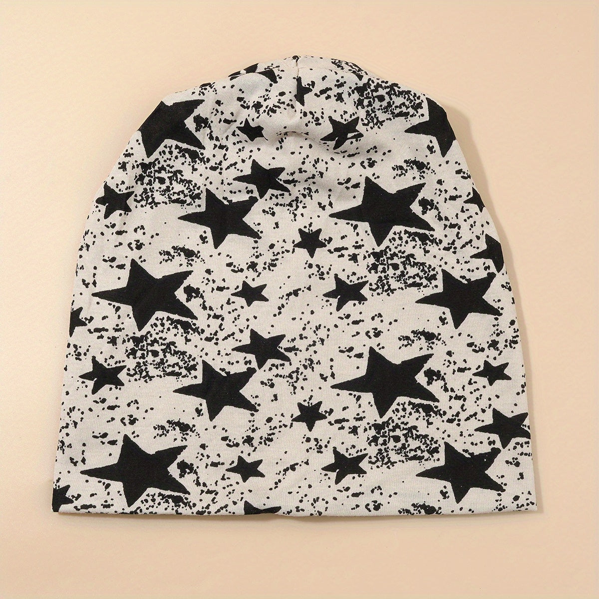 Star Print Hip Hop Beanies Goth Unisex Elastic Skull Cap Vintage