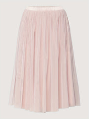 Pleated Elastic Waist Skirt for Women's Spring & Summer Wear