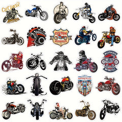 50pcs Rock Motorcycle Stickers Cross Motorcycle Waterproof Decoration Stickers