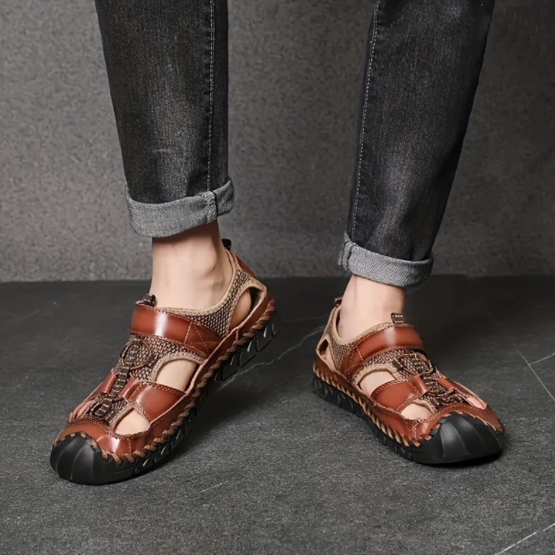 Men's Stitch Non Slip Sandals Comfy Beach Shoes Summer