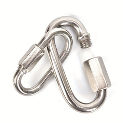 1pc Stainless Steel Screw Lock Carabiner Quick Link Safety Snap Hook