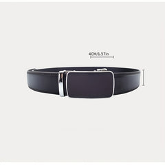 Men's Leather Belt Automatic Buckle Business Suit Waist Strap