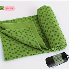 Non Slip Yoga Mat Towel Absorbent Microfiber Blanket with Storage Bag