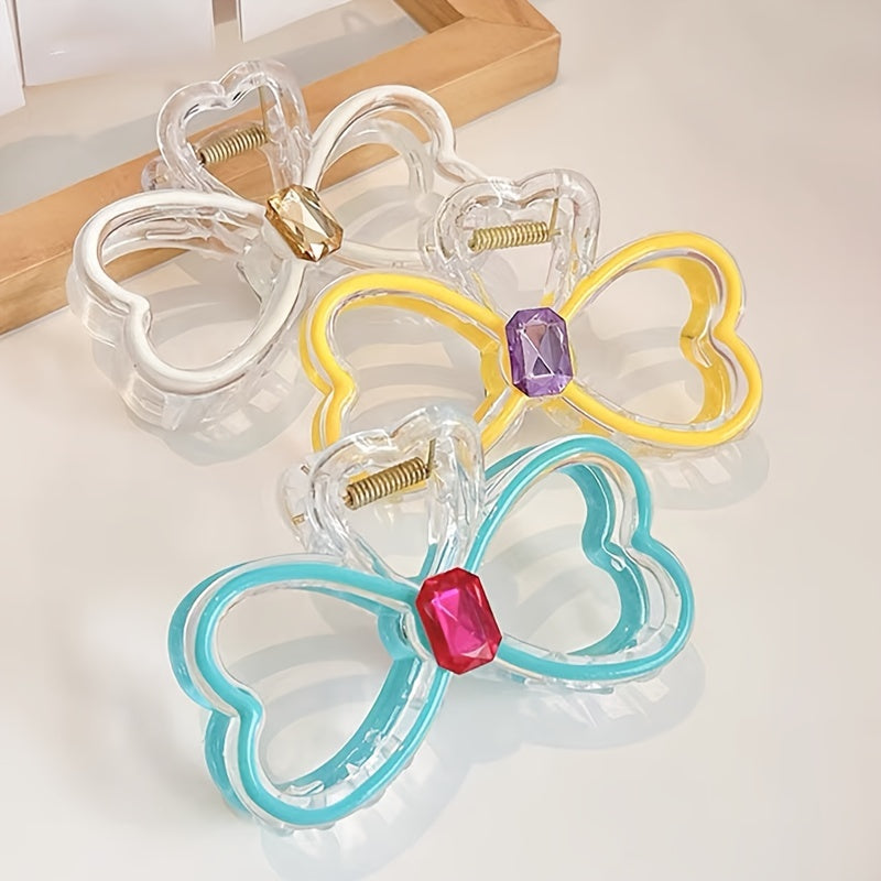 3pcs Bowknot Shaped Claw Clips Hair Accessories for Girls