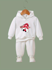 OERYUI 2pcs Santa Gnome Print Hoodies Pants Set For Girls Boys