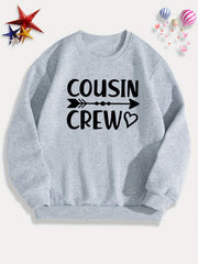 COUSIN CREW Boys Sweatshirt Long Sleeve Crew Neck Tops Kids Clothing