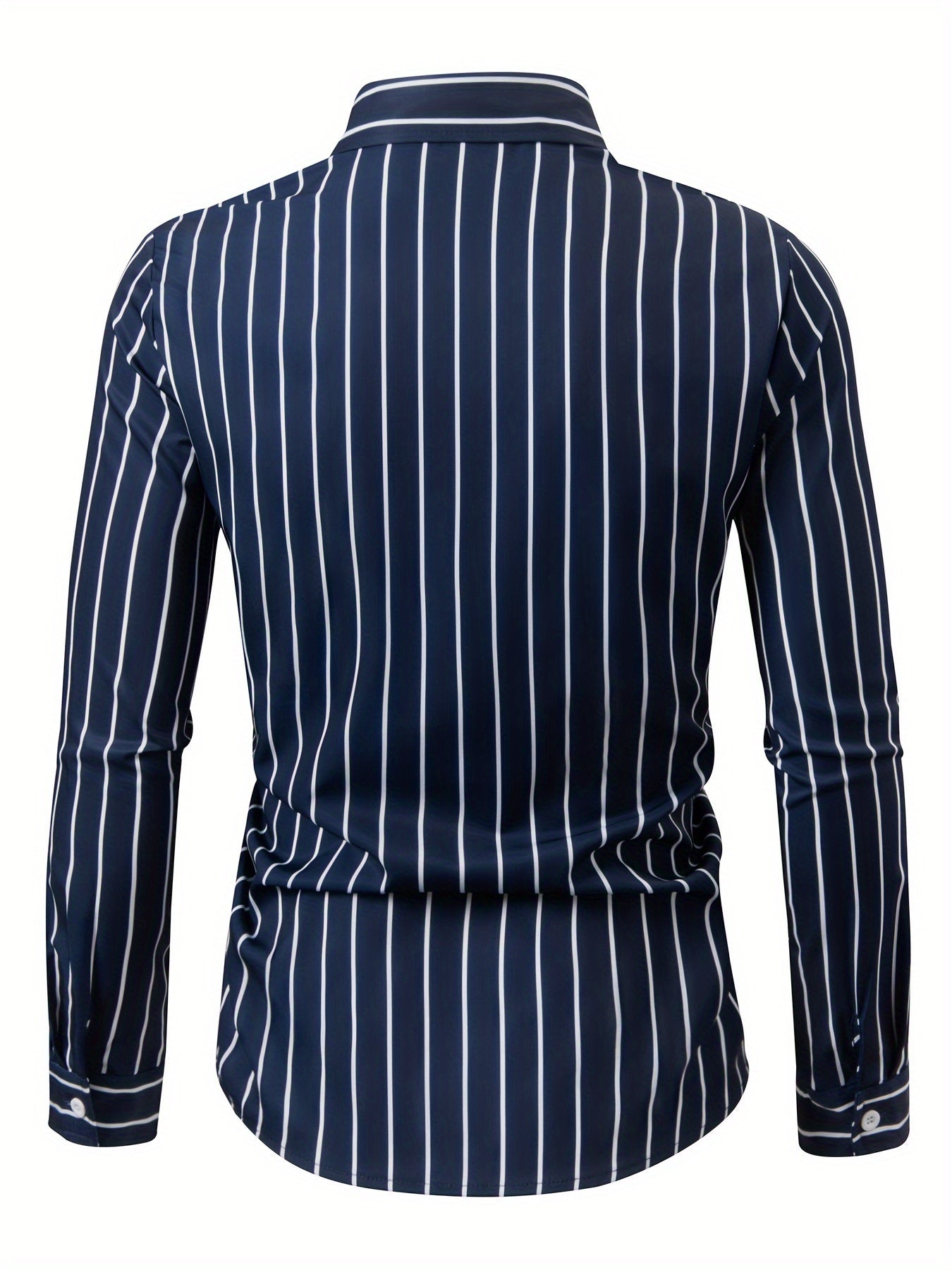 Stripe Pattern Men's Long Sleeve Shirt For Summer Autumn