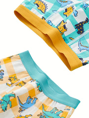 4pcs Boys Dinosaur Boxer Briefs Soft Comfortable Underwear