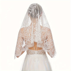 Women's Lace Veil Sheer Tulle Bridal Veil for Weddings