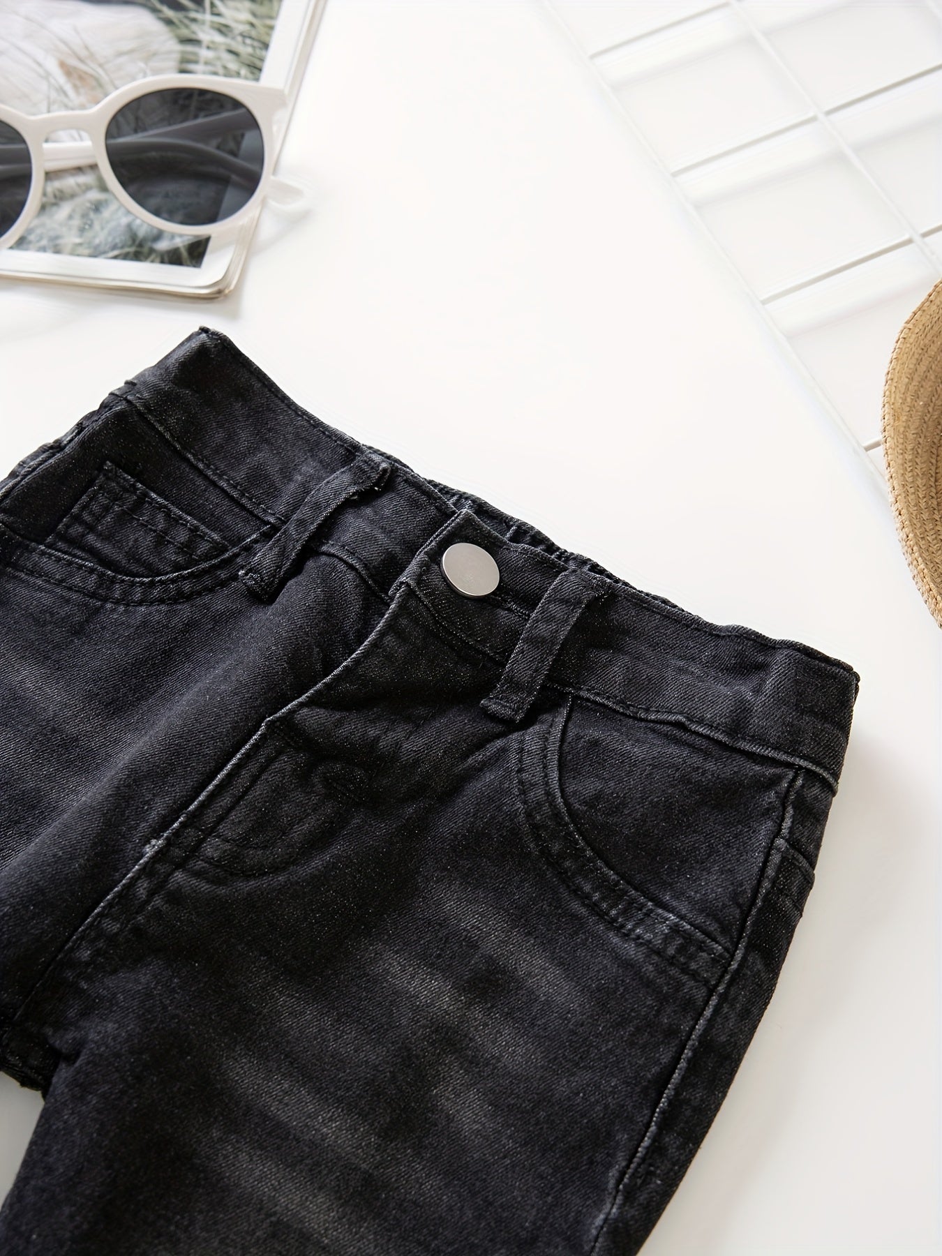 Toddler Baby Girls Denim Pants Cotton Jeans