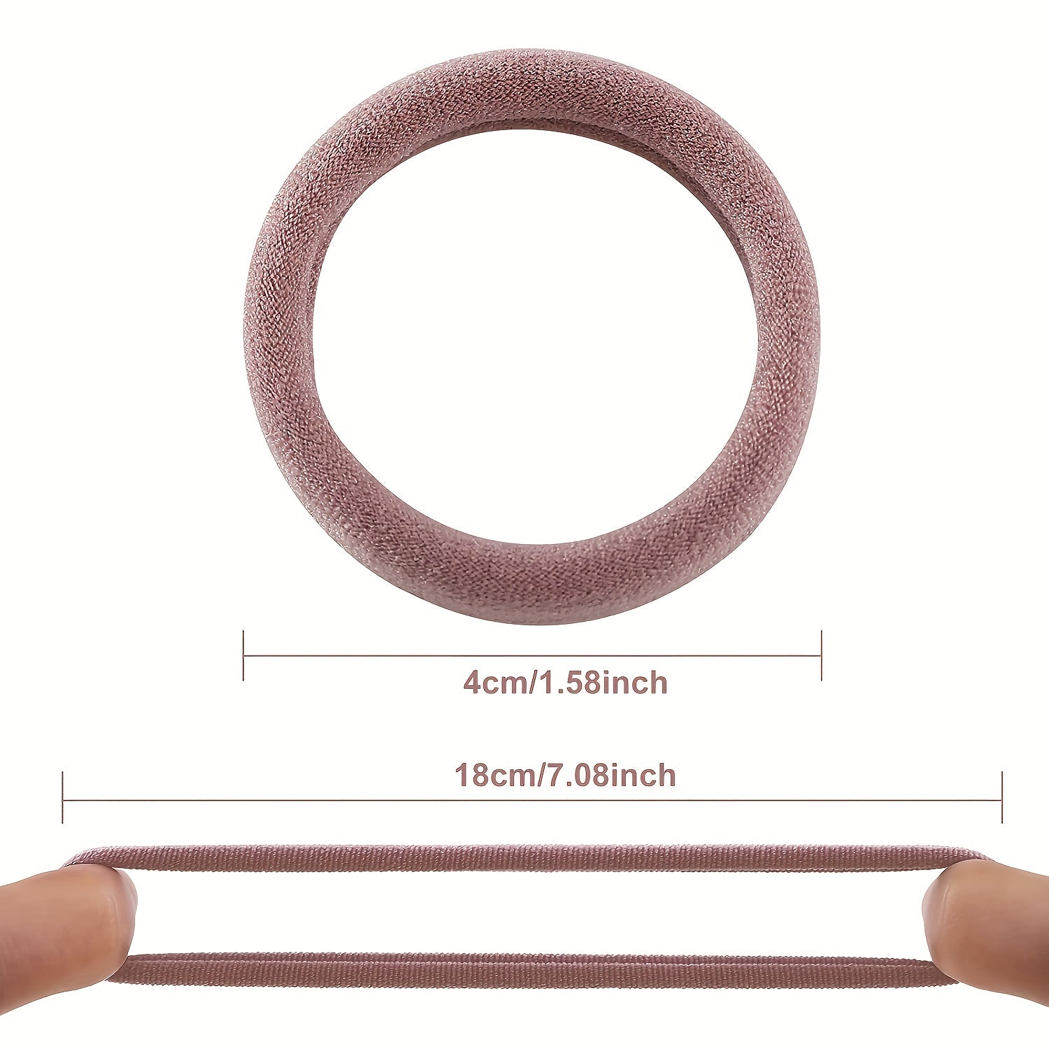 50pcs Elastic Hair Ties Hair Accessories For Woman Braids Ponytails Pain-Free