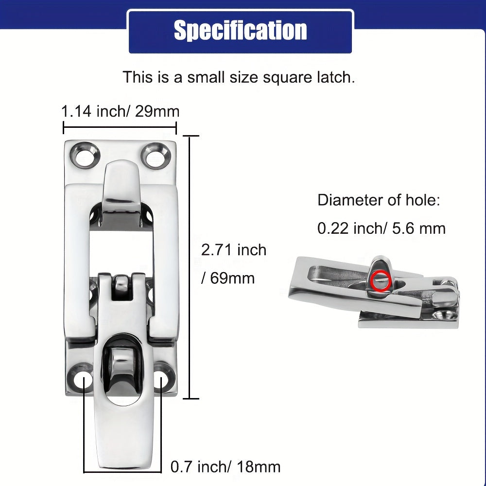 2pcs Marine Anti Rattle Latches Boat Door Hatch Hold Down 316 Stainless Steel