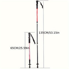 Outdoor Telescopic Climbing Crutches Aluminum Hiking Stick