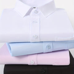 Men's Long-sleeved Solid Business Shirt Spring Autumn