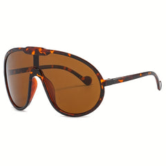 Y2K Shield Sunglasses Oversized Jelly Goggles UV400 Sun Shades