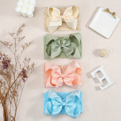9pcs Baby Girl Nylon Headbands Elastic Stretchy Bow Hairbands