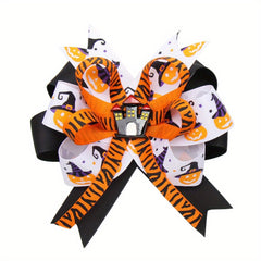 Layer Bow For Kids Halloween Hairbow Clip