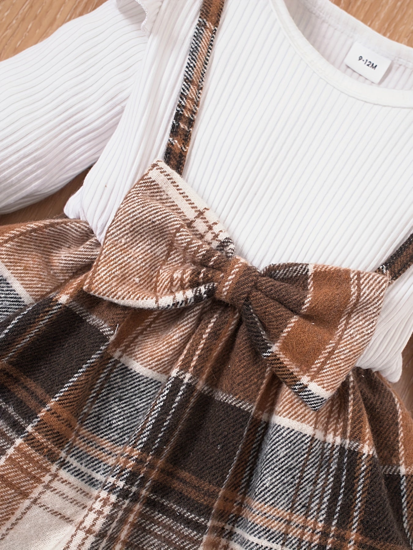 Baby Girl's Casual Plaid Dress Long Sleeve