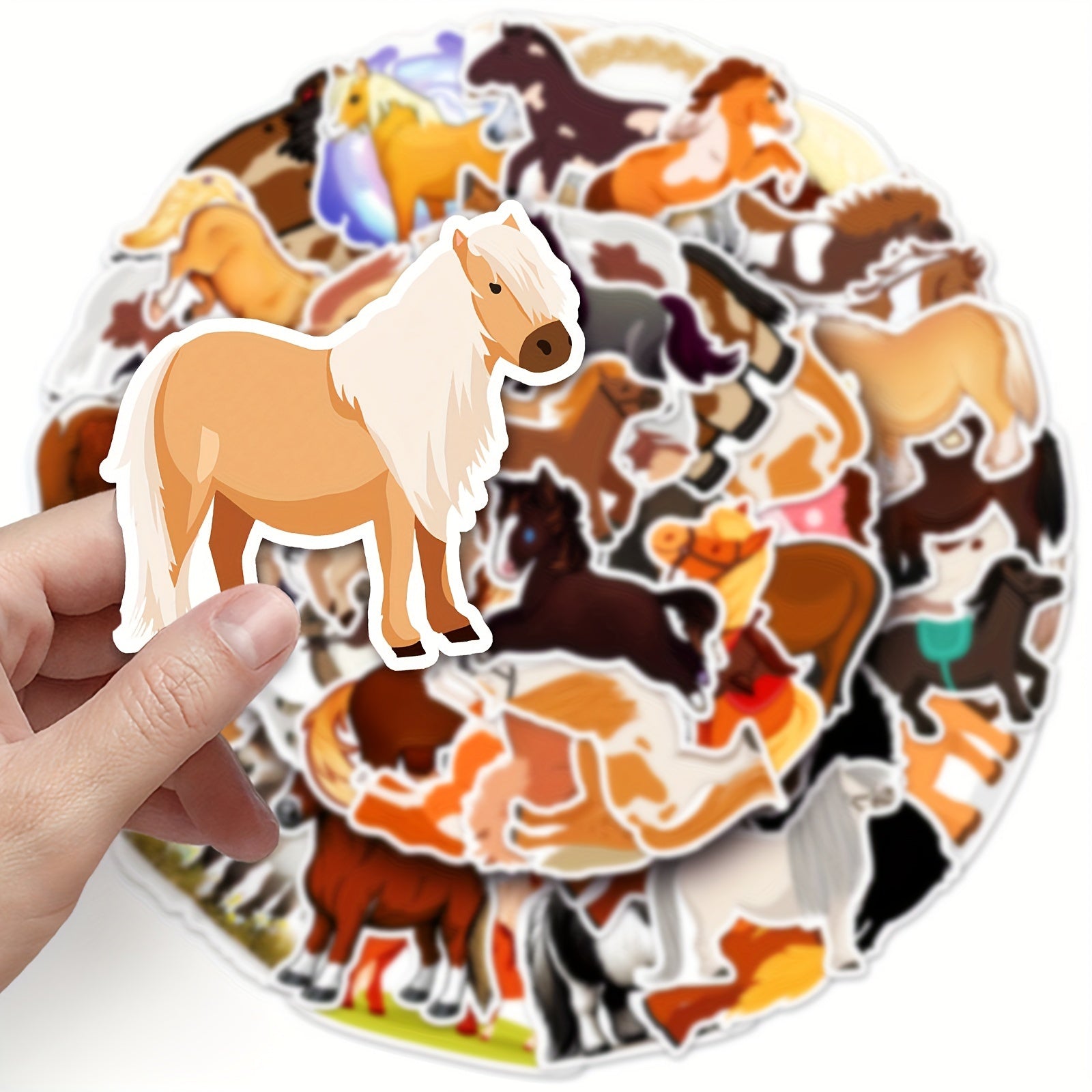 50pcs Pony Cartoon Animal Stickers DIY Sticker Pack